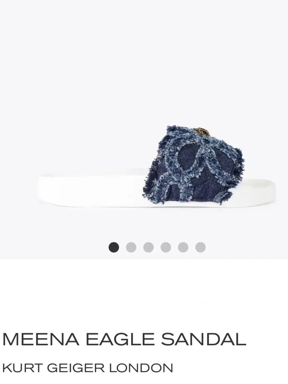 MEENA EAGLE Denim Slip On Sandal by Kurt Geiger London size 7.5 like new/no box